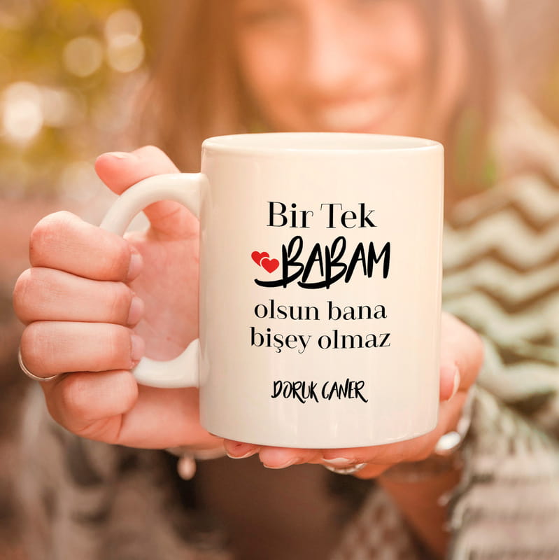 Babaya Hediye İsme Özel Kupa Bardak